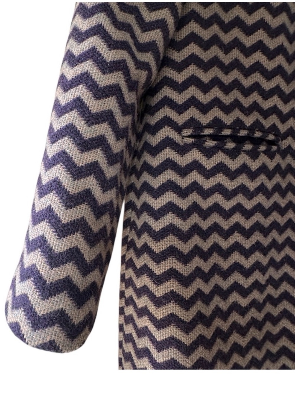 BODEN AMELIA WOOL COAT  NEW CHEVRON ZIG ZAG PATTERN POCKETS LINED |SIZE 8 - Picture 10 of 16